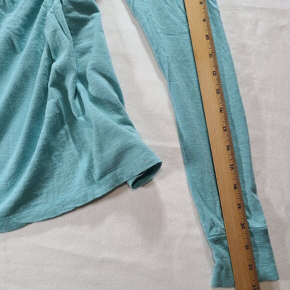 rue21 Teal Slim Fit Long Sleeve T-Shirt Size Large Lightweight Cotton Modal - Picture 5 of 6